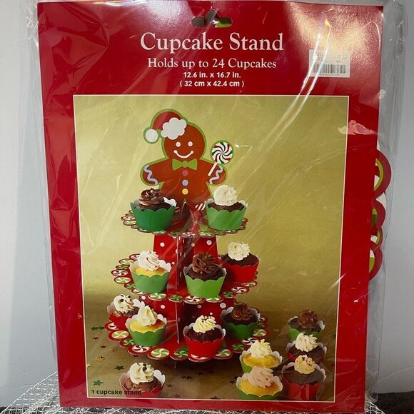 Wilton Christmas Cookie cutters and cupcake stand NWT - Picture 3 of 11